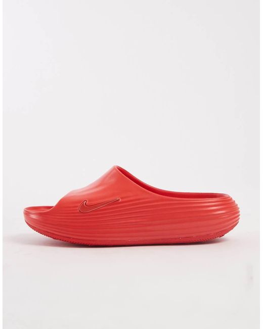 Nike Red Reactx Sliders for men