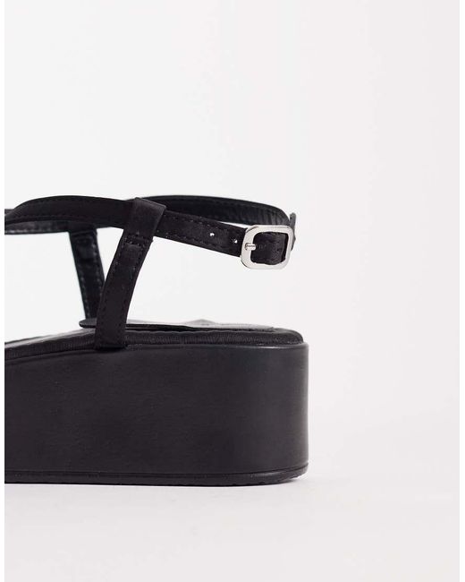 ASOS Black Fleetwood Strappy Flat Sandal