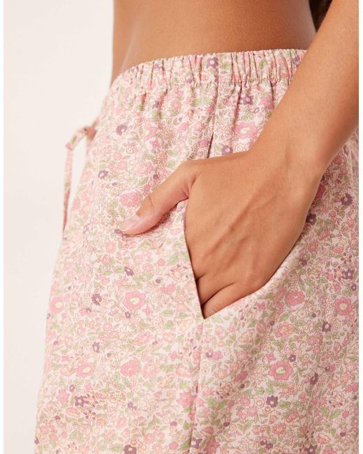 ASOS Natural Georgie Mix & Match Woven Pants