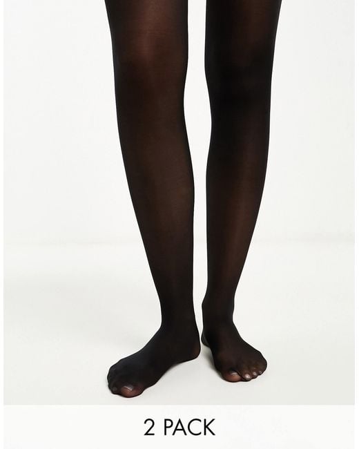 Pieces Black – 2er-pack strumpfhosen