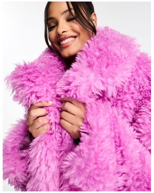 ASOS Hero Borg Jacket in Pink Lyst Canada