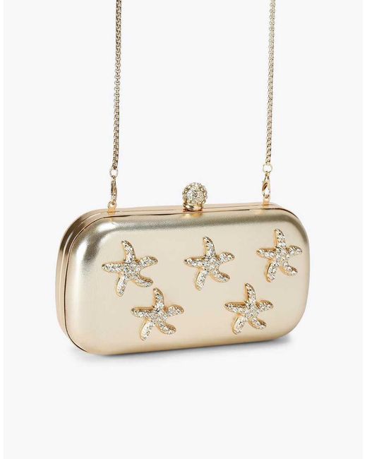 Carvela Kurt Geiger Natural Marina Starfish Clutch