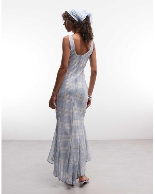 ASOS White Chiffon Bias Godet Maxi Dress