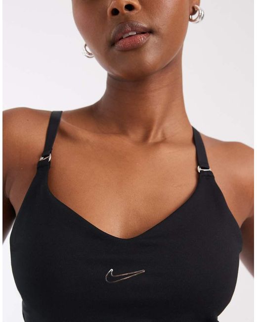 Nike Black Metallic Swoosh Vest Top