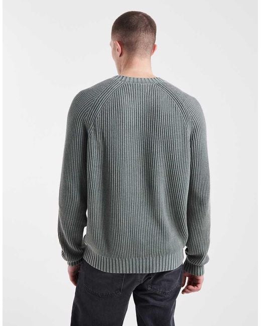 Hollister Gray Knitted Fisherman Jumper