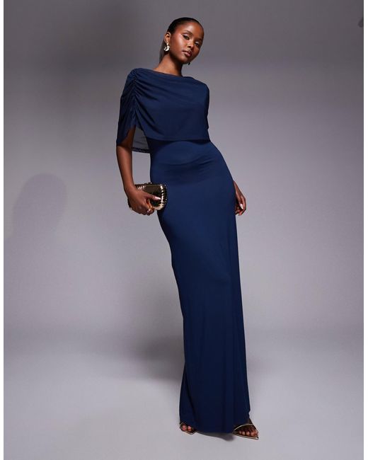asos blue maxi dress ASOS DESIGN