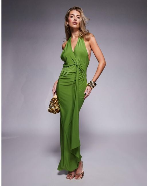 green midi dress asos Why Mary 