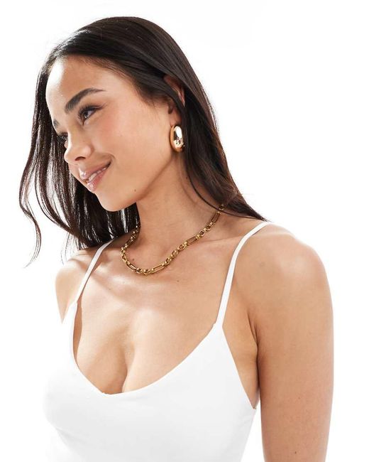 Stradivarius White Strappy Body