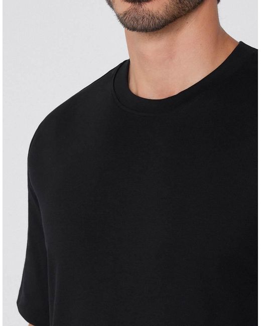 Tezenis Black 100% Heavy Cotton Round Neck T-Shirt for men