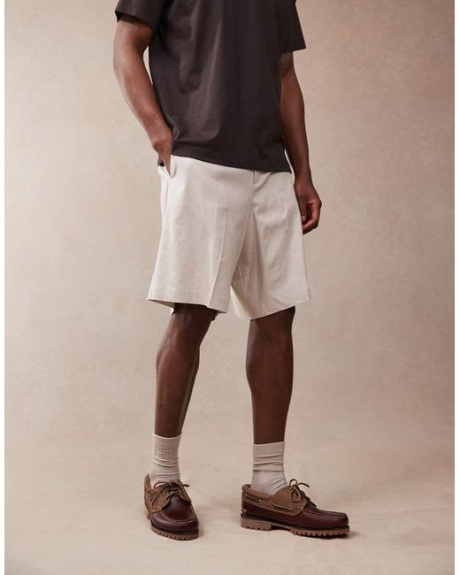 ASOS Nette Bermudashorts Van Linnenmix in het Natural voor heren