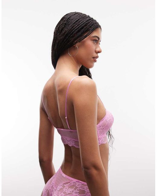 ASOS Multicolor Lola Lace Longline Crop Bandeau