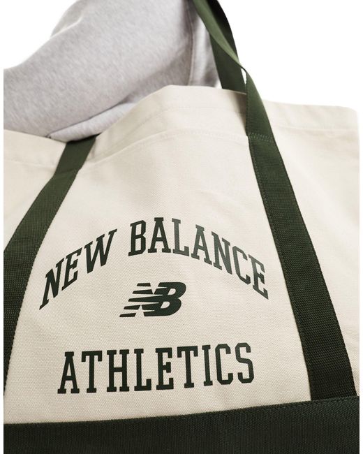 Bolso tote y verde athletics New Balance de color White