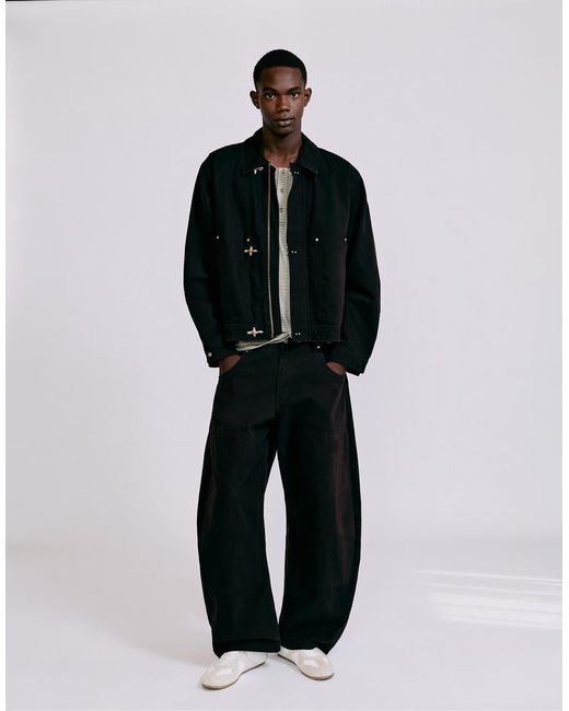 Pull&Bear Black toggle Jacket for men
