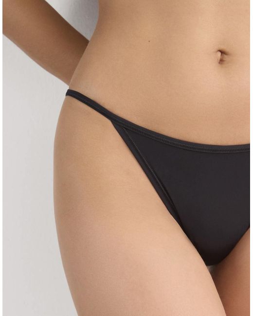 Intimissimi Black Microfibre G-String With Side Straps