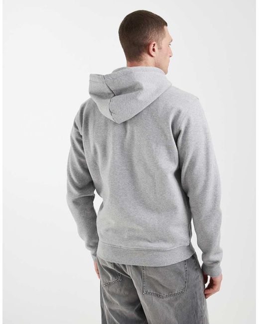 Adidas Originals Gray Trefoil Essentials Full Zip Hoodie
