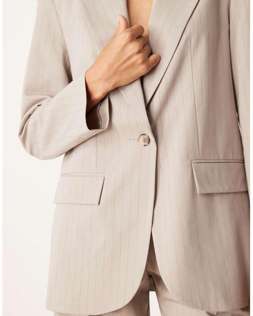 ASOS Natural Relaxed Blazer Co-ord