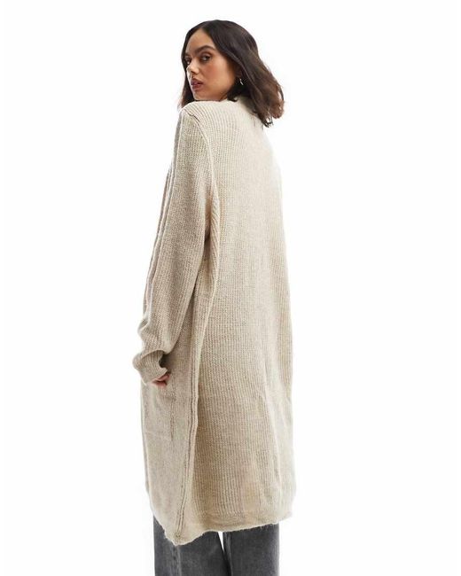 ONLY Natural Longline Open Cardigan