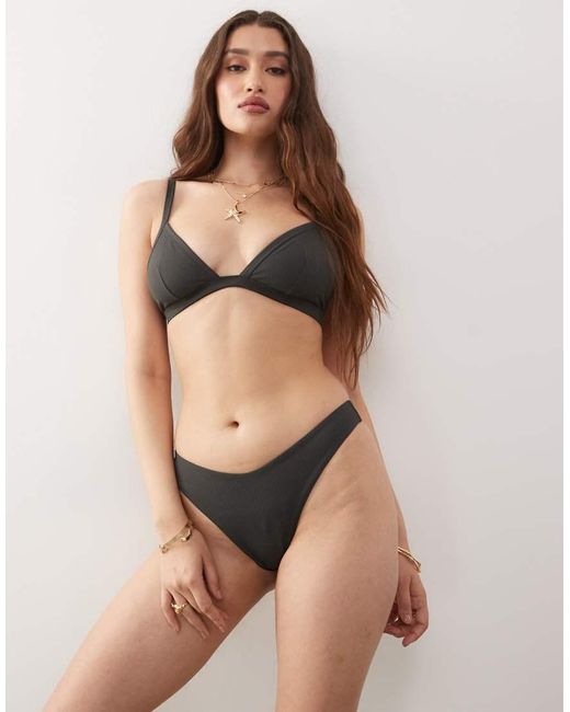 Weekday String-Bikinibroekje Met Ribbels in het Black