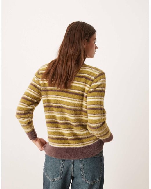 Glamorous Natural Boxy Fit Fluffy Cardigan