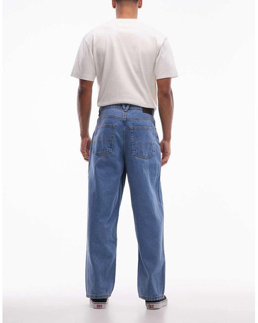 Vans Blue Check-5 baggy Denim Jeans for men