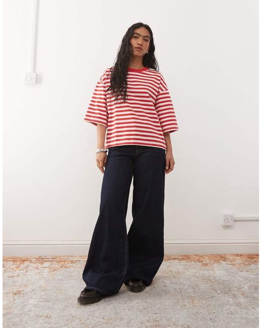 Noisy May Red Boxy Tee