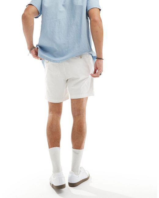 Polo Ralph Lauren White Prepsters Icon Logo Twill Shorts for men