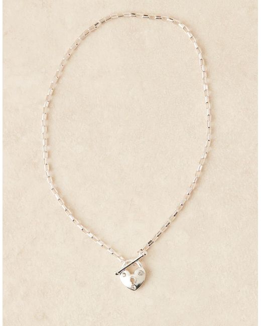 ASOS Korte Ketting Met Hart En T-Staafje in het Brown