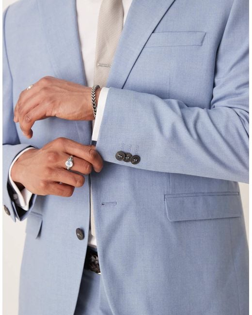 SELECTED Blue Liam Regular Fit Blazer for men