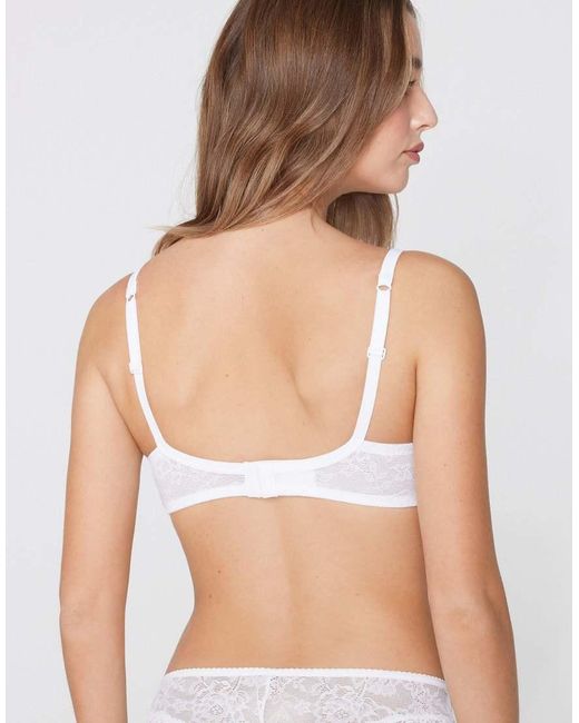 Tezenis White Prague Full Coverage Lace Balconette Bra