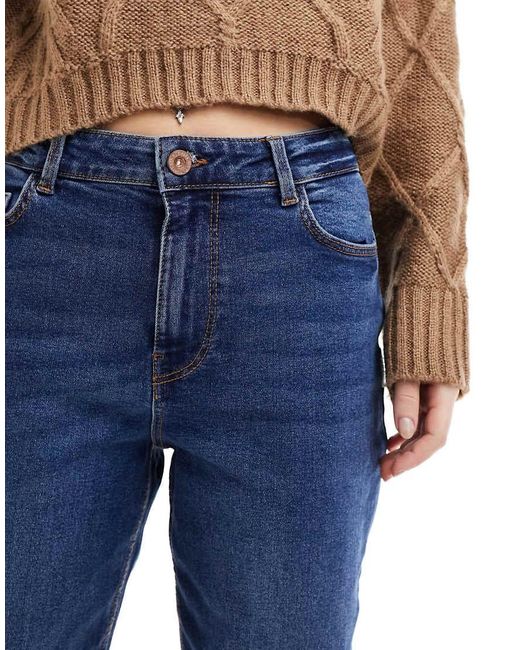 Pieces Blue Kesia Mom Jeans