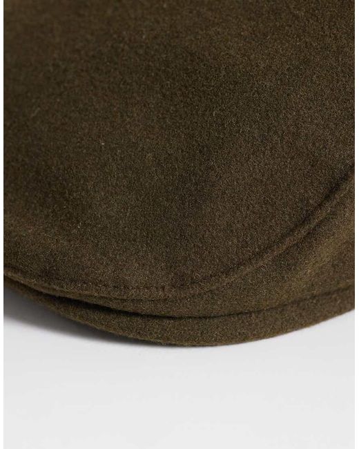 ASOS Brown Felt Flat Cap for men