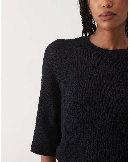 ASOS Black Crew Neck Slouchy Drop Sleeve T-shirt