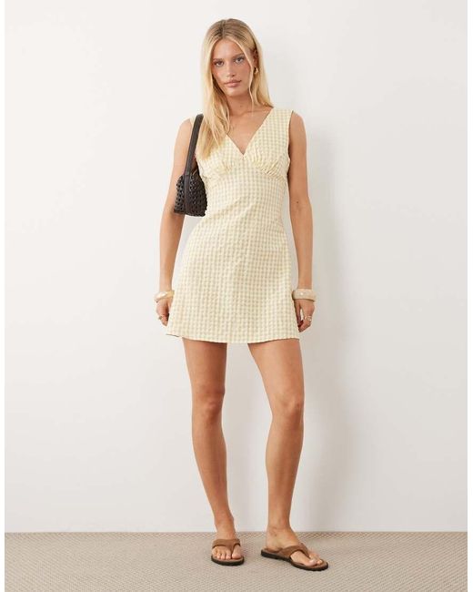 ASOS Natural V Neck Mini Dress