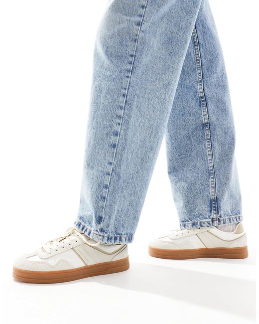 Greenwich - baskets en daim avec semelle en caoutchouc - blanc cassé/doré Tommy Hilfiger en coloris Blue