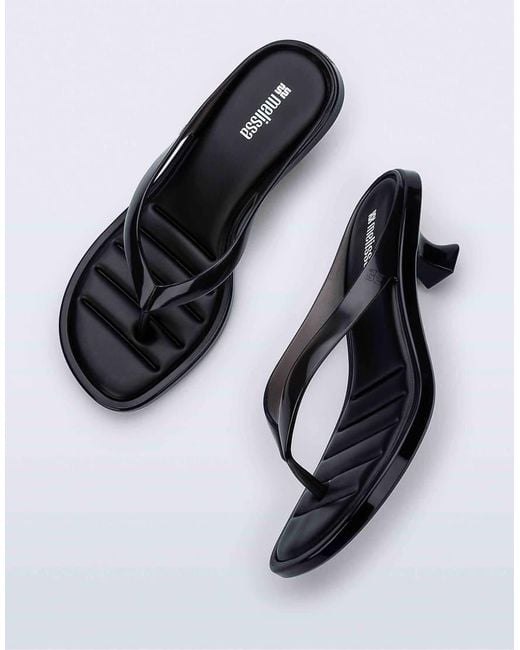 Melissa Black Thong Kitten Heel