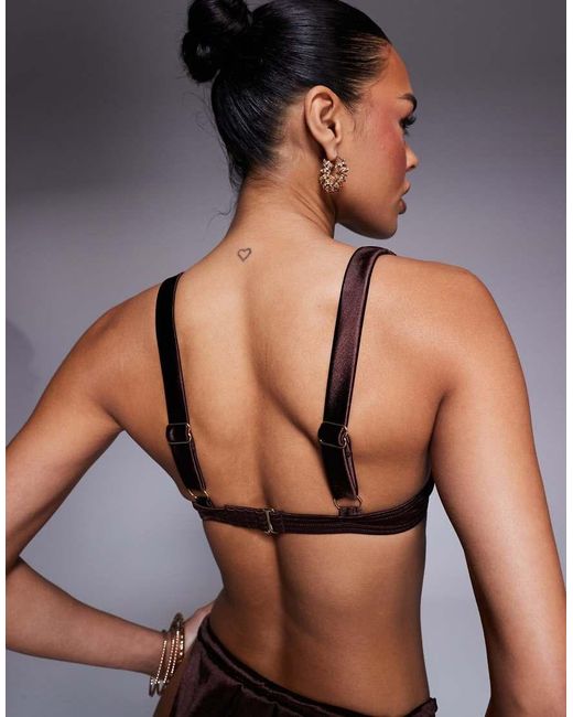 South Beach Gray Ruched Underwire Bikini Top