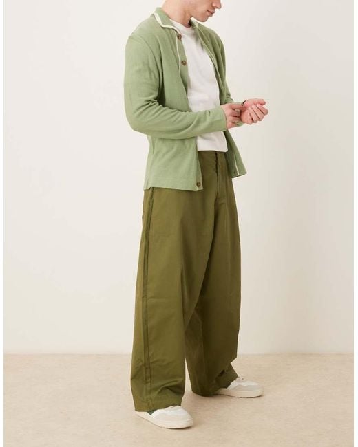 ASOS Green Loose Trousers for men