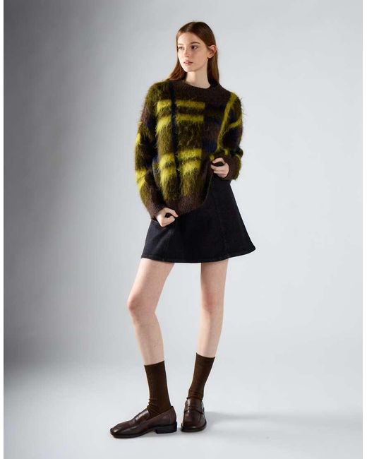 Glamorous Green Brushed Crew Neck Jumper
