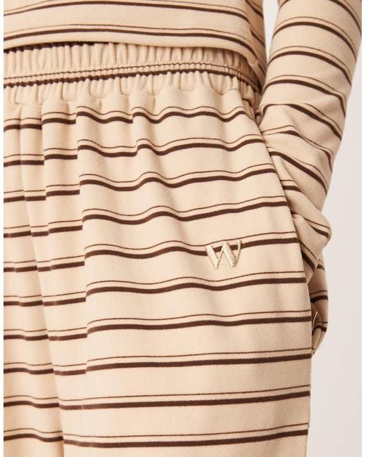 Wanderdoll Natural Frankie Premium Heavyweight Jersey Wide Leg Pants
