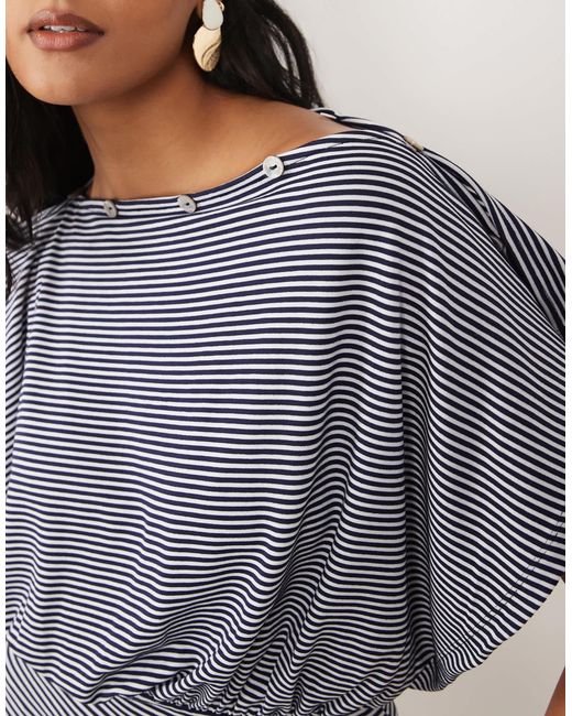 ASOS Gray Way Button Top