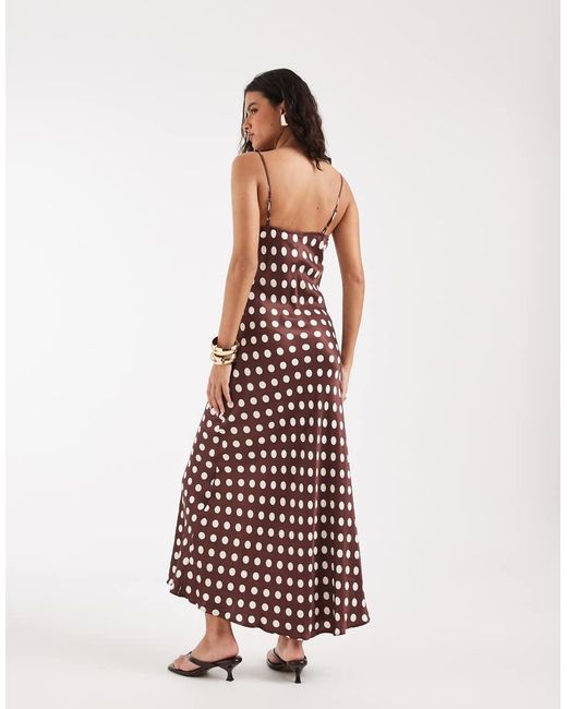 River Island White Polka Dot Slip Dress