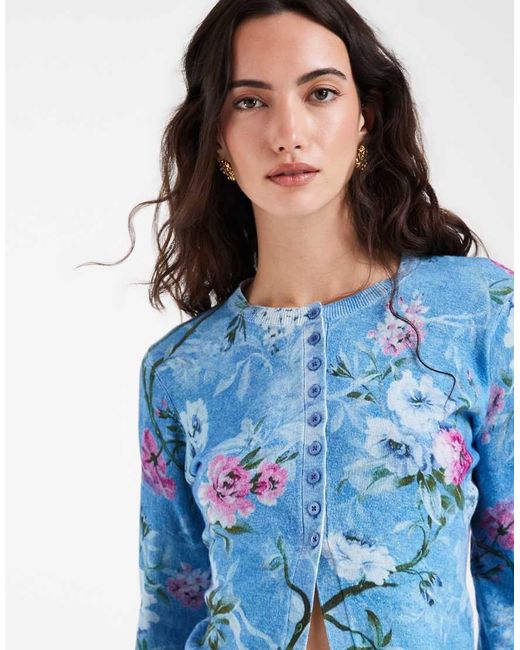 Muse Assembly Blue Button Down Cardigan