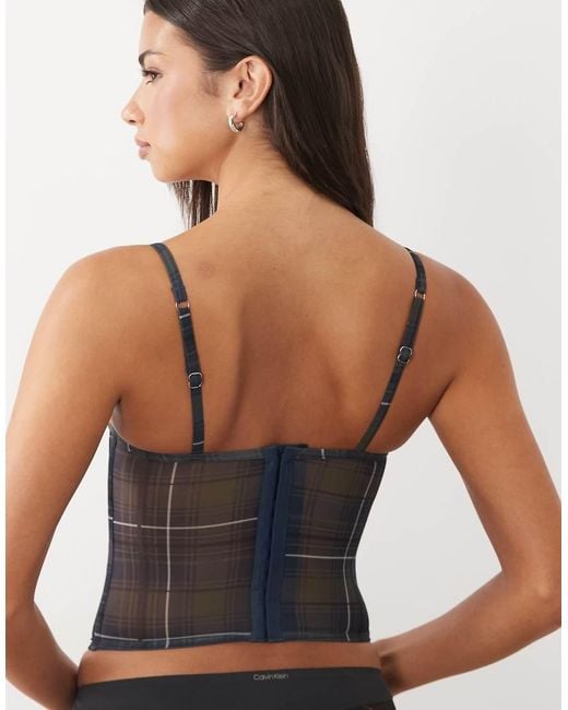 ASOS Gray Underwire Mesh Corset