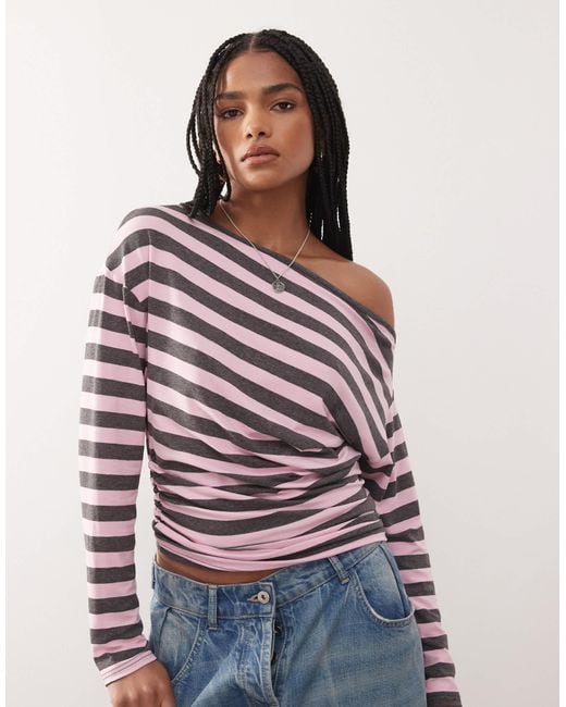 Collusion Pink Off-shoulder Top