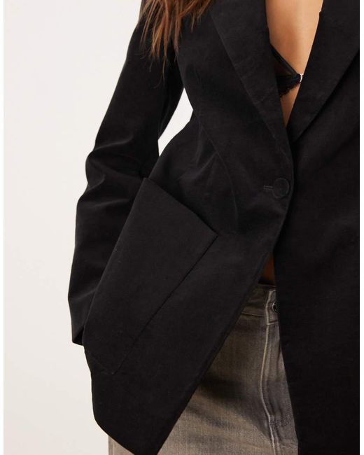 Mango Black Tailored Blazer