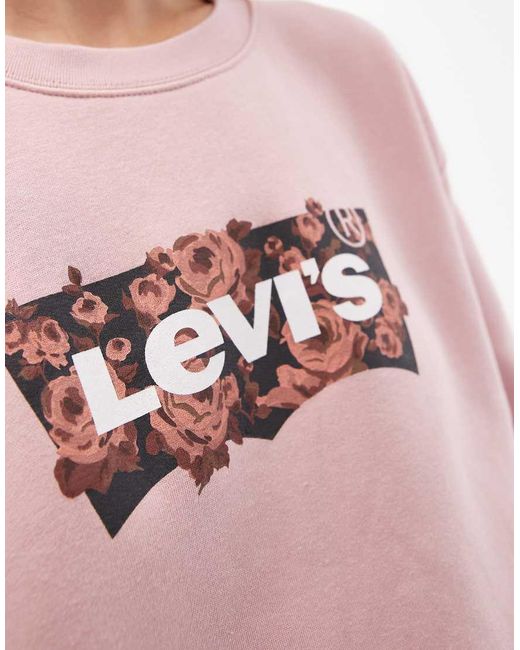 Levi's Pink Everyday Sweatshirt With Graphic Logo