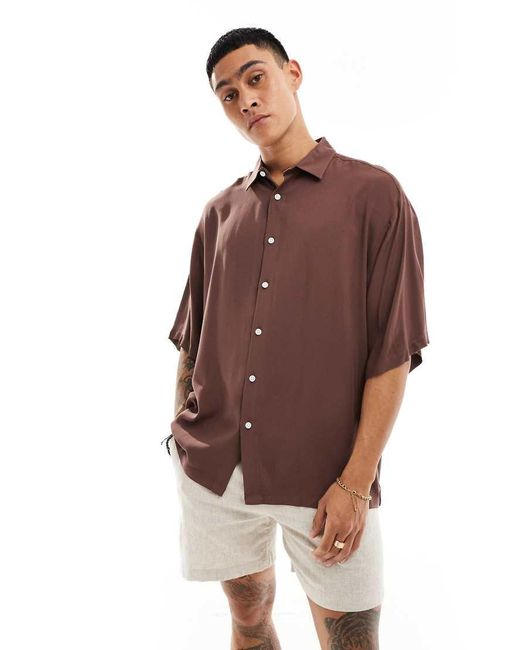T-Shirt Oversize di ASOS in Brown da Uomo