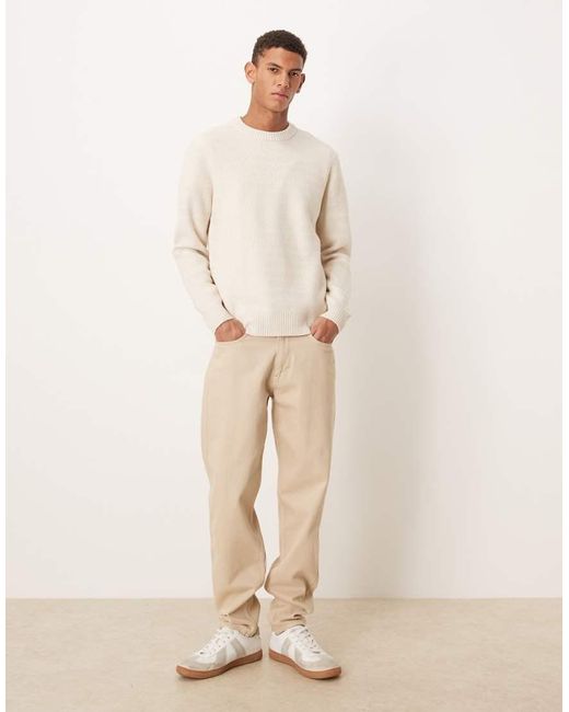 Mango Natural Texture Knitted Jumper With Chunky Neck for men