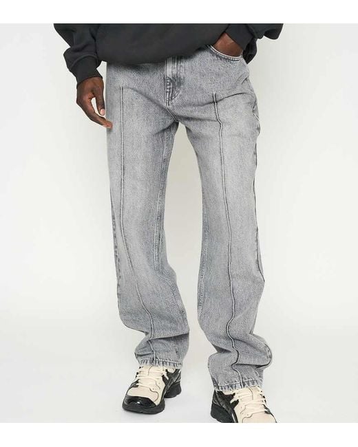 Vaqueros Grises Con Nervio Multiply De Multiply Apparel de color Gray