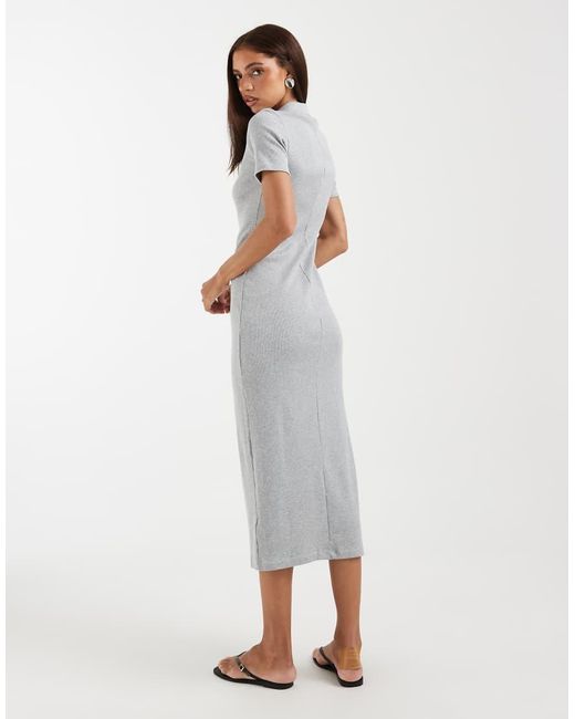 Lacoste White Maxi Jersey Polo Dress